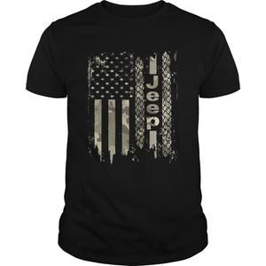 American Flag Camo Jeep Shirt